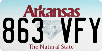 AR license plate 863VFY