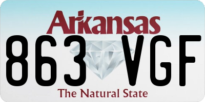 AR license plate 863VGF