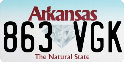 AR license plate 863VGK