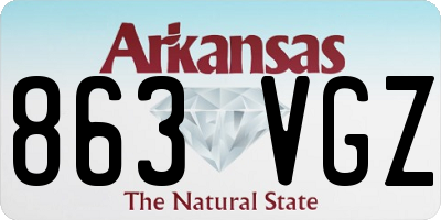 AR license plate 863VGZ