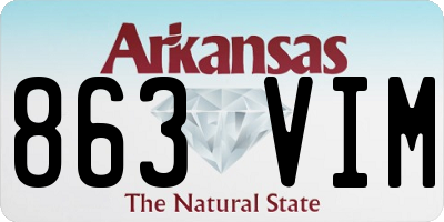 AR license plate 863VIM