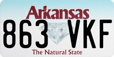 AR license plate 863VKF