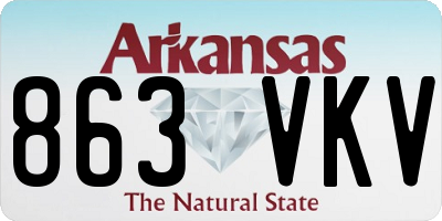 AR license plate 863VKV