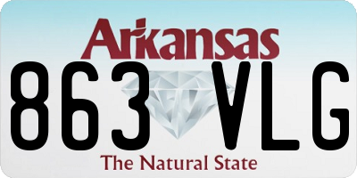 AR license plate 863VLG