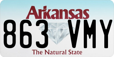 AR license plate 863VMY
