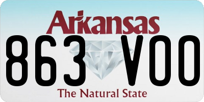 AR license plate 863VOO