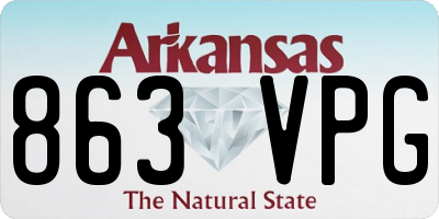 AR license plate 863VPG