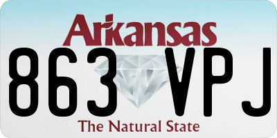 AR license plate 863VPJ