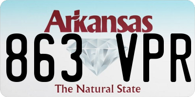 AR license plate 863VPR