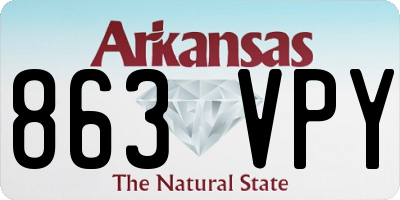 AR license plate 863VPY