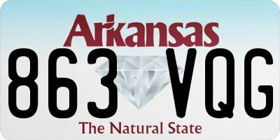 AR license plate 863VQG
