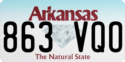AR license plate 863VQO