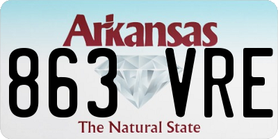 AR license plate 863VRE
