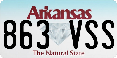 AR license plate 863VSS