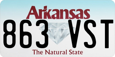 AR license plate 863VST