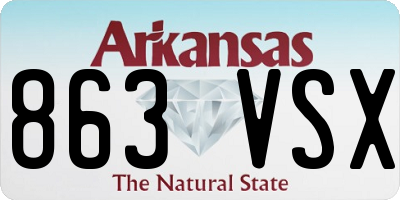 AR license plate 863VSX