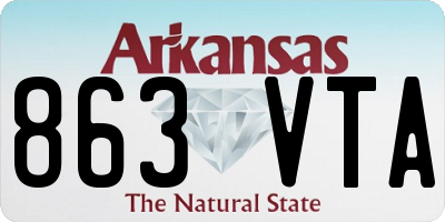 AR license plate 863VTA