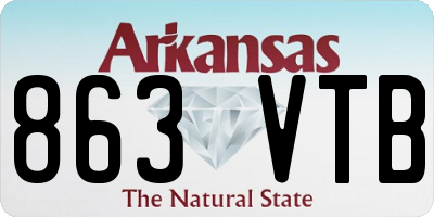 AR license plate 863VTB