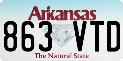 AR license plate 863VTD