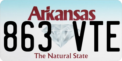 AR license plate 863VTE