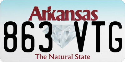 AR license plate 863VTG