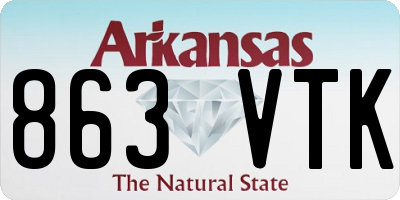 AR license plate 863VTK