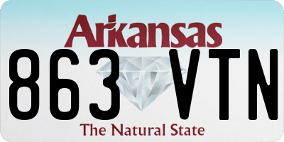 AR license plate 863VTN