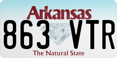 AR license plate 863VTR