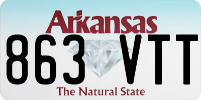 AR license plate 863VTT
