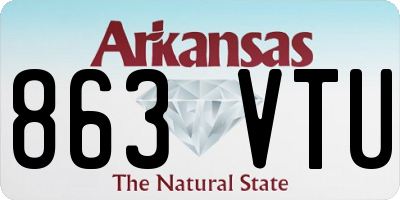AR license plate 863VTU