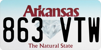 AR license plate 863VTW