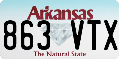 AR license plate 863VTX