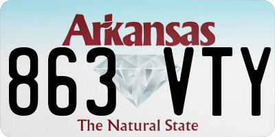 AR license plate 863VTY