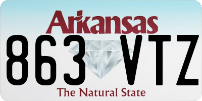 AR license plate 863VTZ