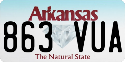 AR license plate 863VUA