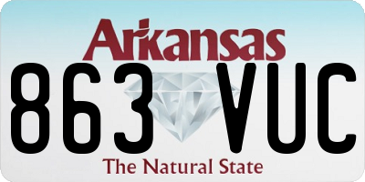 AR license plate 863VUC