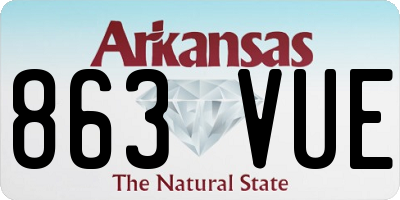 AR license plate 863VUE