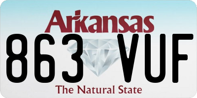 AR license plate 863VUF