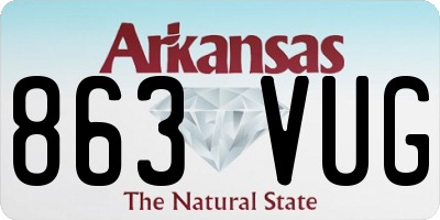 AR license plate 863VUG