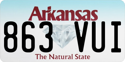 AR license plate 863VUI
