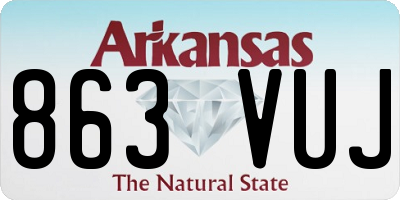 AR license plate 863VUJ