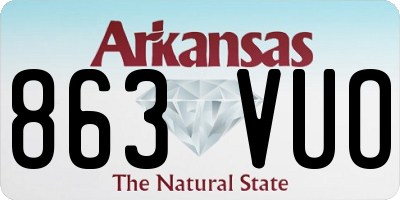 AR license plate 863VUO
