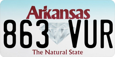 AR license plate 863VUR
