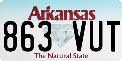 AR license plate 863VUT