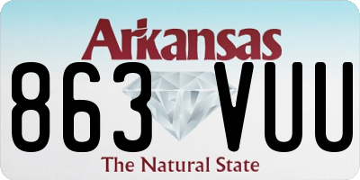 AR license plate 863VUU
