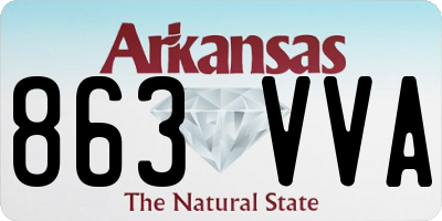 AR license plate 863VVA