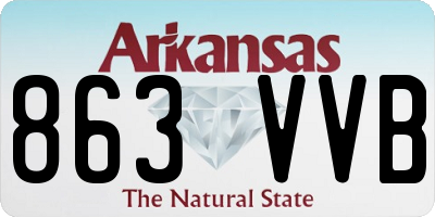 AR license plate 863VVB