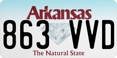 AR license plate 863VVD