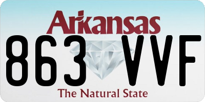 AR license plate 863VVF