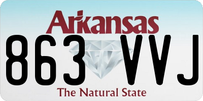 AR license plate 863VVJ